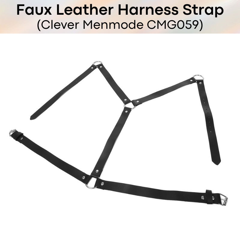 Men's Harness: Faux Leather Shoulder Strap with Adjustable Buckle (CMG059)