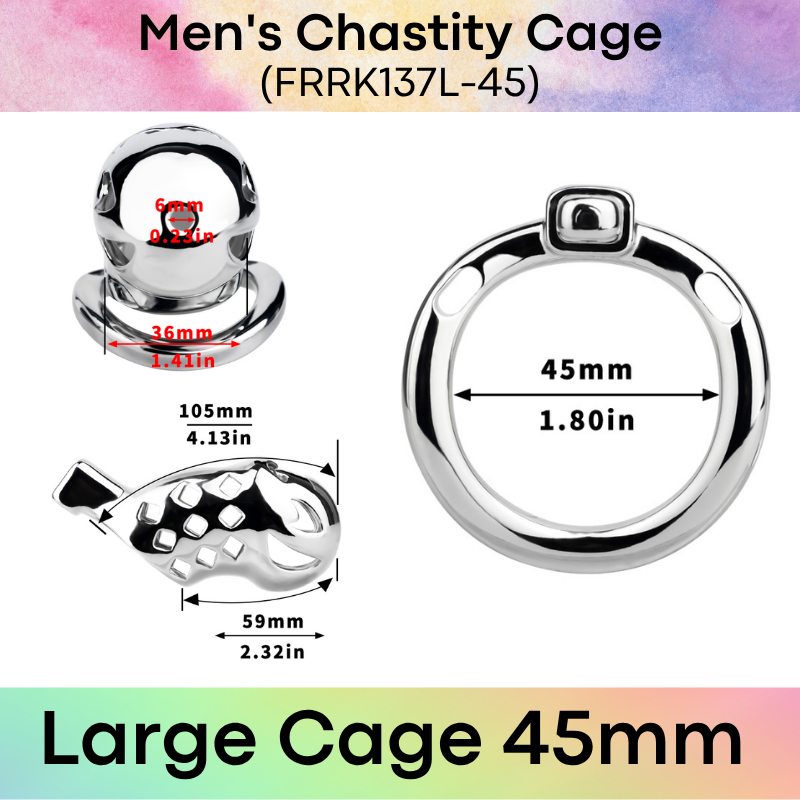 Adult Toy: Men's Aluminum Alloy Clown Chastity Cage (FRRK137)