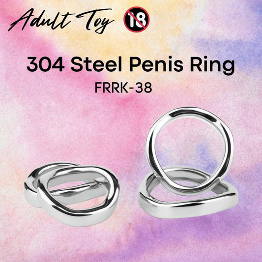 Adult Toy: Men's 304 Stainless Steel Penis Ring (FRRK38)