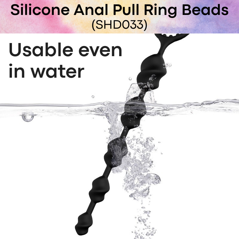 Adult Toy: Silicone Flexible Anal Spiral Bead with Pull Ring (SHD033)