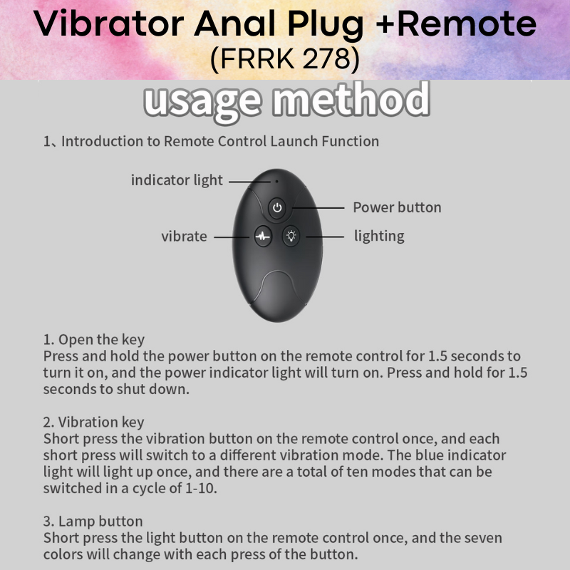 Adult Toy: ABS Silicone Anal Plug Vibrator with Remote Control Unit (FRRK278)