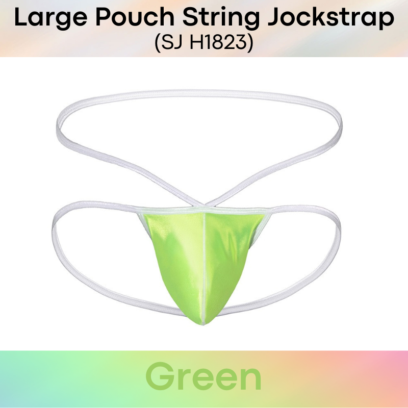 Men's Jockstrap : Nylon Large Pouch String Jockstrap (SJ H1823)