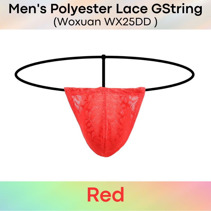 Men's GString : Polyester Lace GString (Woxuan WX25DD)