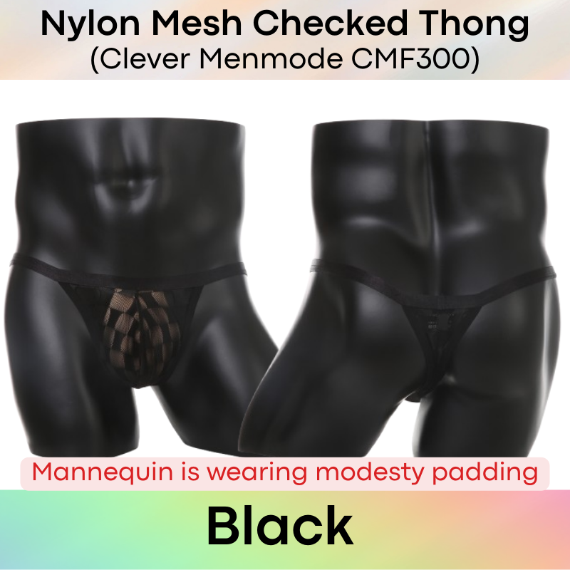 Men's Thong: Mesh Checked Thong (CMF300)