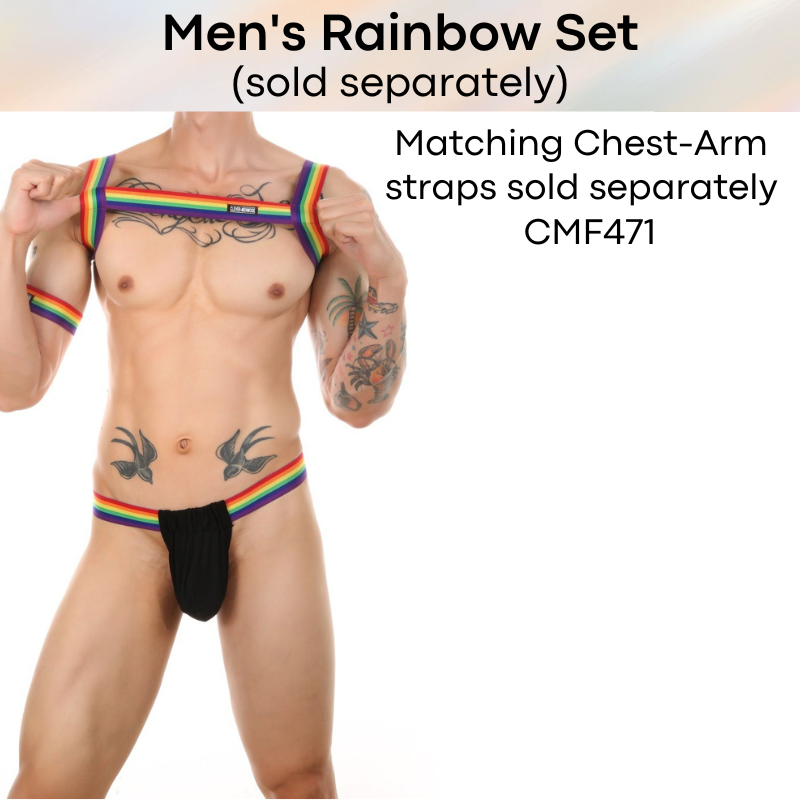 Men's GString : Rainbow Band GString Underwear (Clever Menmode CMF235)