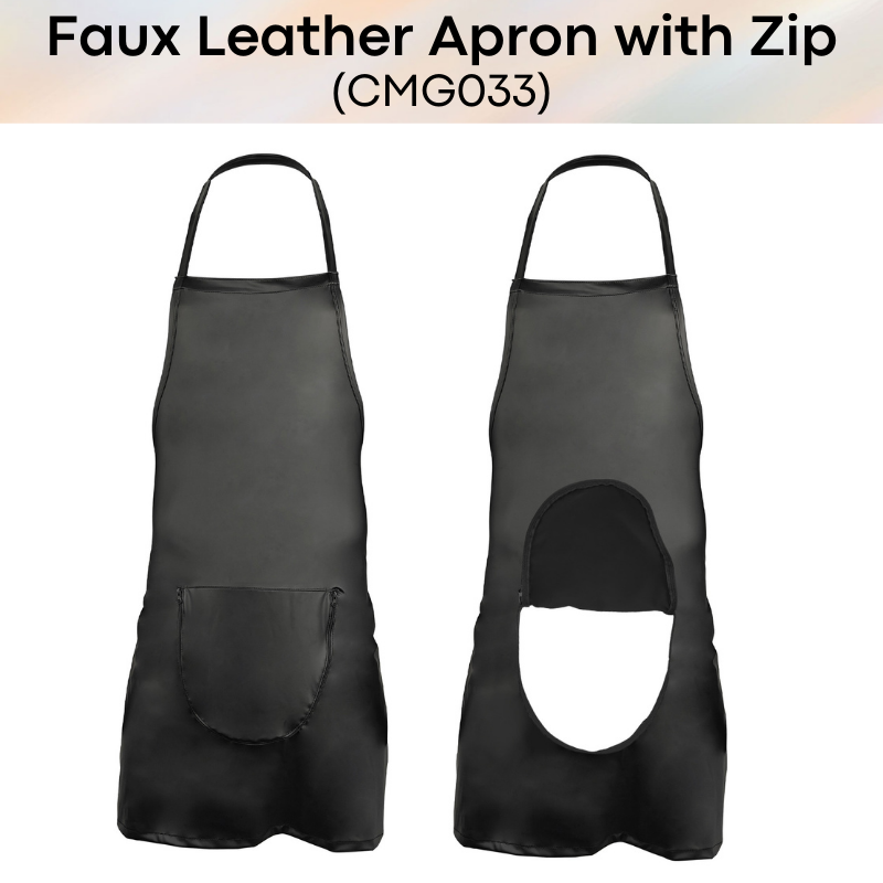 Lifestyle: Polyester Faux Leather Apron with Opening Zipper (CMG033)
