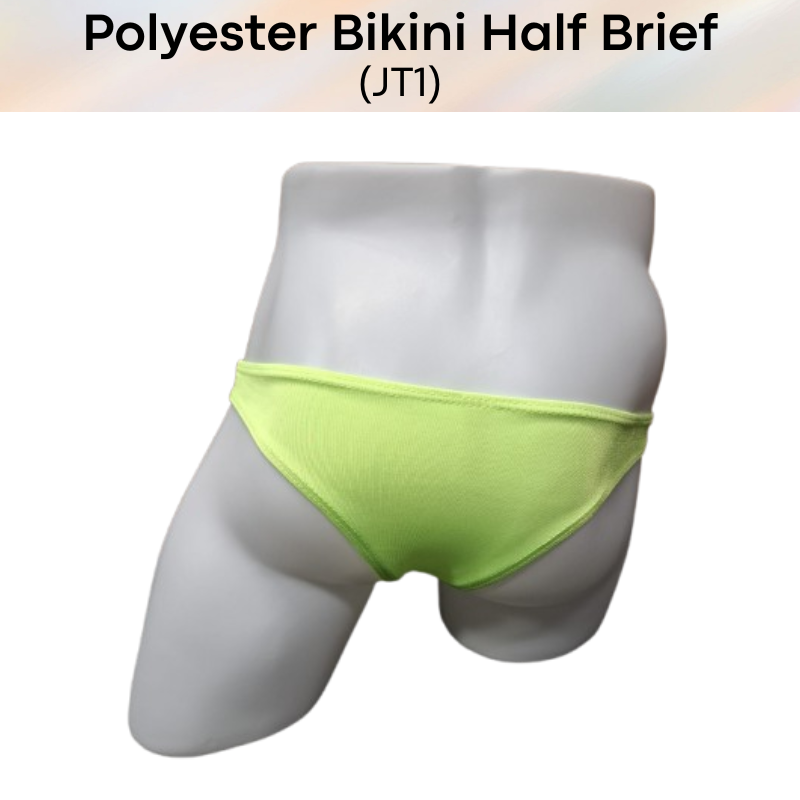 Men's Brief: Polyester Half Brief Bikini Underwear (JT1)