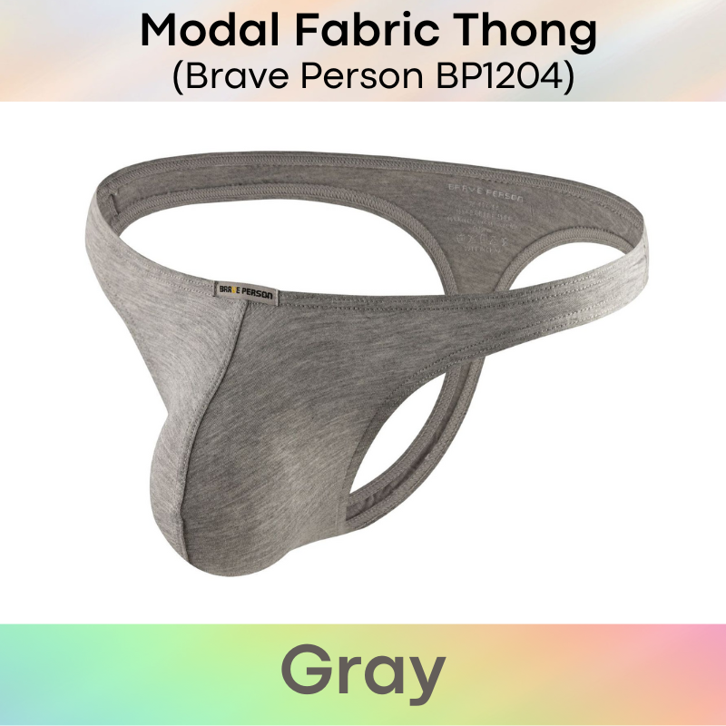 Men's Thong: Modal Fabric Low Waist Thong Underwear (BP1204)