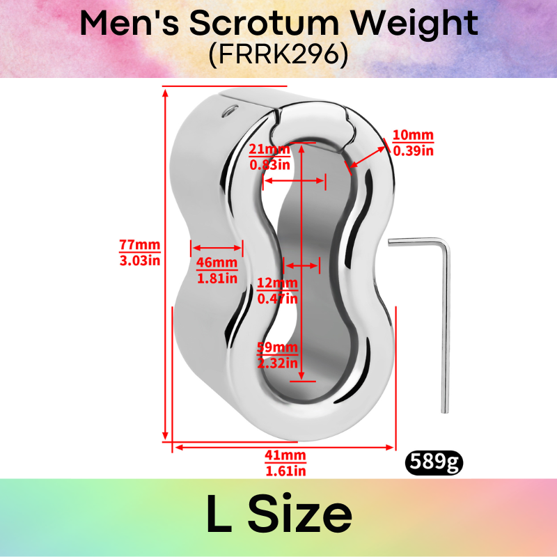 Adult Toy: Men's Stainless Steel 304 Scrotum Weight (FRRK296)