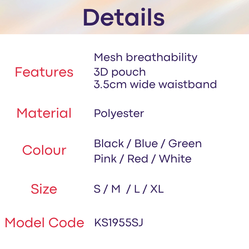 Men's Brief: Polyester Mesh Brief Underwear (KS1955SJ)