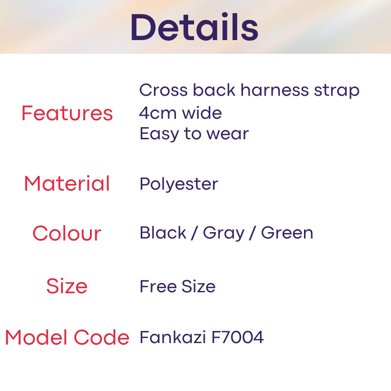 Men's Strap: Polyester Cross Back Harness Strap (F7004)