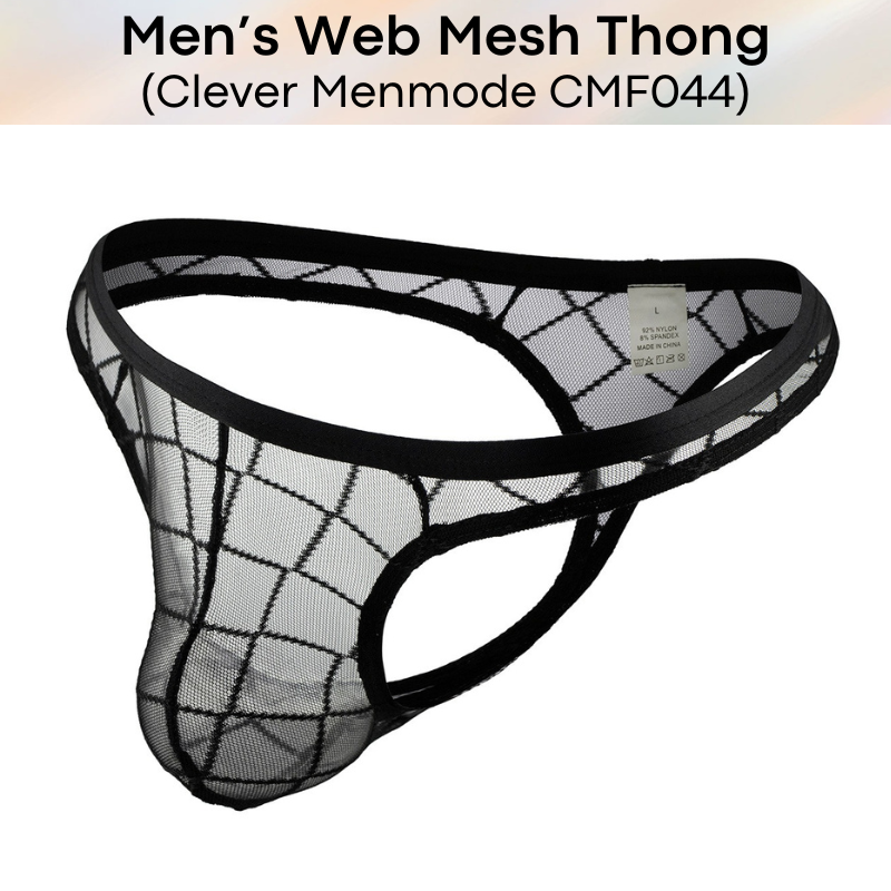 Men's Thong : Web Mesh Thong Underwear (Clever Menmode CMF044)