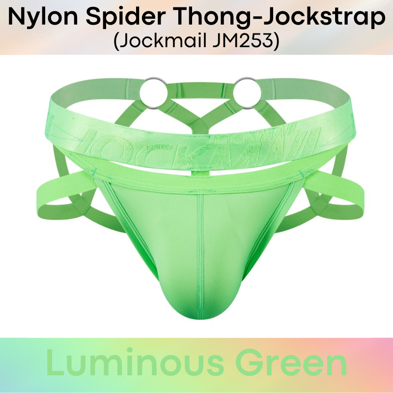 Men's Jockstrap: Nylon Ice Silk Spider Jockstrap-Thong Combi Underwear (JM253)