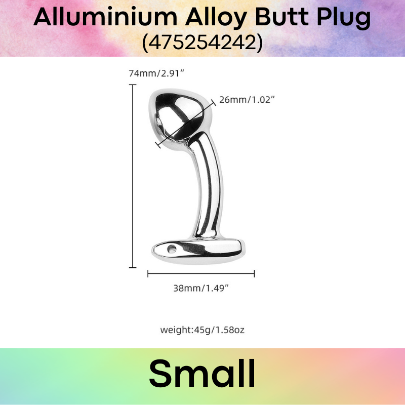Adult Toy: Aluminium Alloy Mushroom Head with Curve Neck Butt Plug (475254242)
