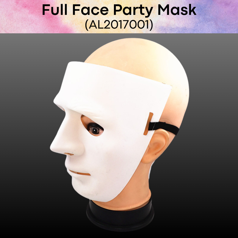 Lifestyle: Full Face Plastic Party Mask (AL2017001)