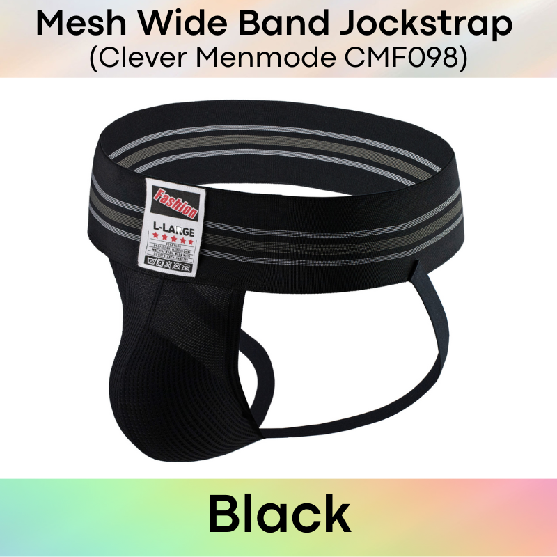 Men's Jockstrap: Nylon Mesh Jockstrap with 7.5cm Wide Waistband (CMF098)