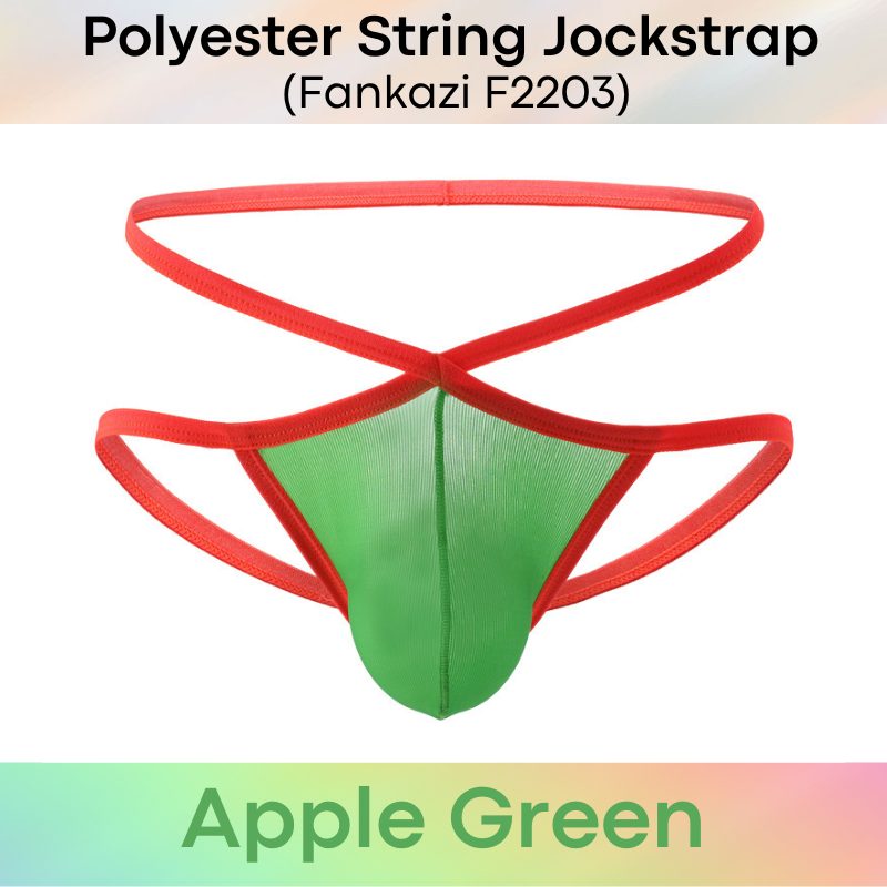 Men's Jockstrap: Polyester String Band Jockstrap with Lined Pouch Jockstrap Underwear (F2203)