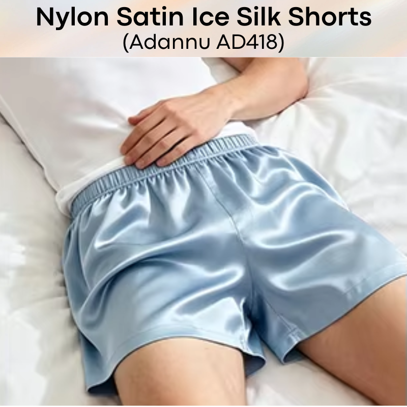 Men's Shorts: Nylon Satin Ice Silk Home Shorts (AD418)
