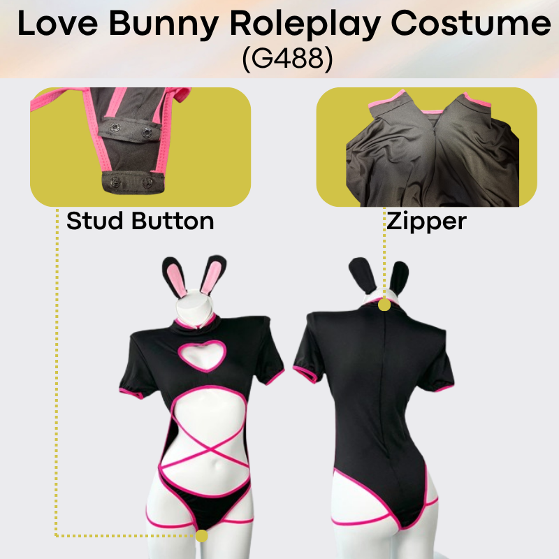 Men's Costume: Polyester Love Bunny Costume Underwear with Headband (G488)