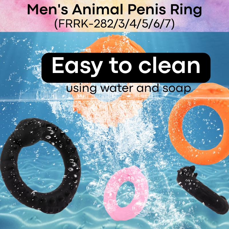 Men's Adult Toy: Liquid Silicone Rubber Animal Series Penis Ring (FRRK282/3/4/5/6/7)