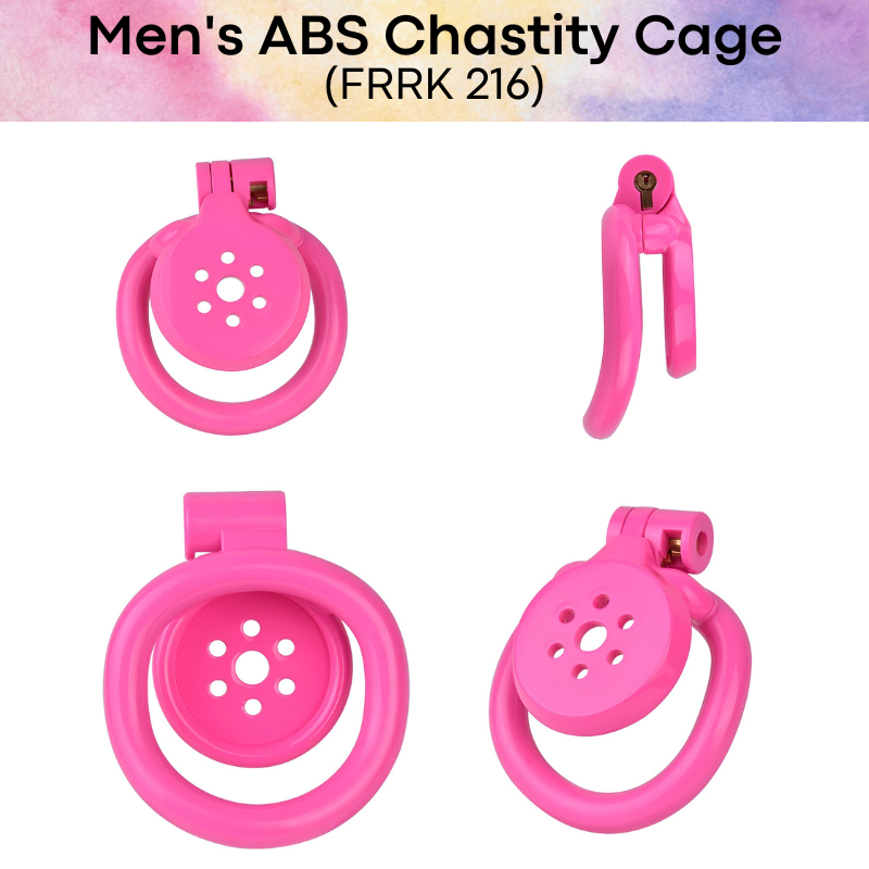 Adult Toy : Men's ABS Plastic Flat Chastity Cage (FRRK216)