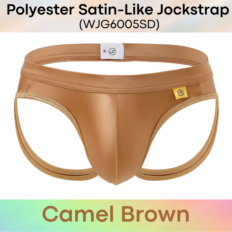 Men's Jockstrap: Polyester Satin-Like Low Waist Jockstrap Underwear (WJG6005SD)