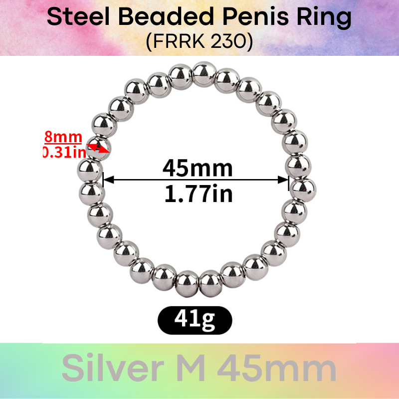Adult Toy: Stainless Steel 304 Beaded Penis Ring (FRRK230)