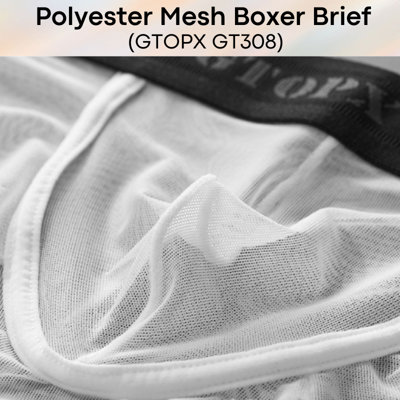 Men's Boxer: Full Mesh Boxer Brief Trunks (GT308)