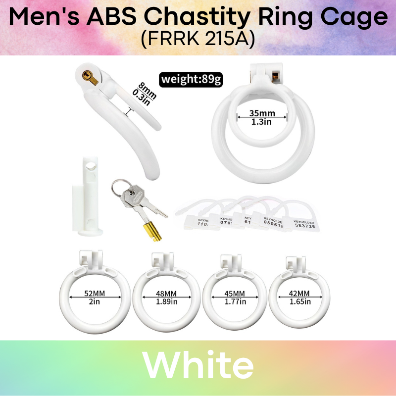 Adult Toy : Men's ABS Plastic Chastity Ring Cage (FRRK215A)