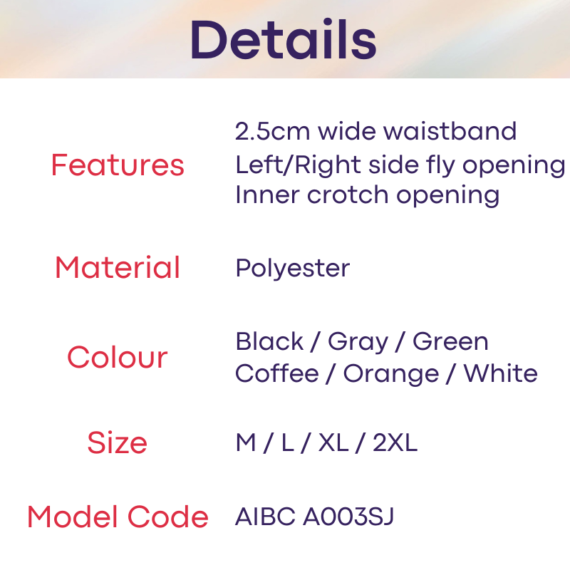 Men's Brief: Polyester Brief with Side Fly Opening Underwear (A003SJ)