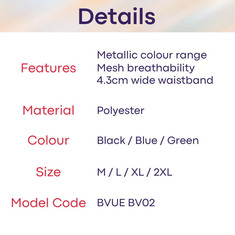 Men's Jockstrap: Polyester Ice Silk Mesh Sports Jockstrap in Metallic Colours Underwear (BV02)