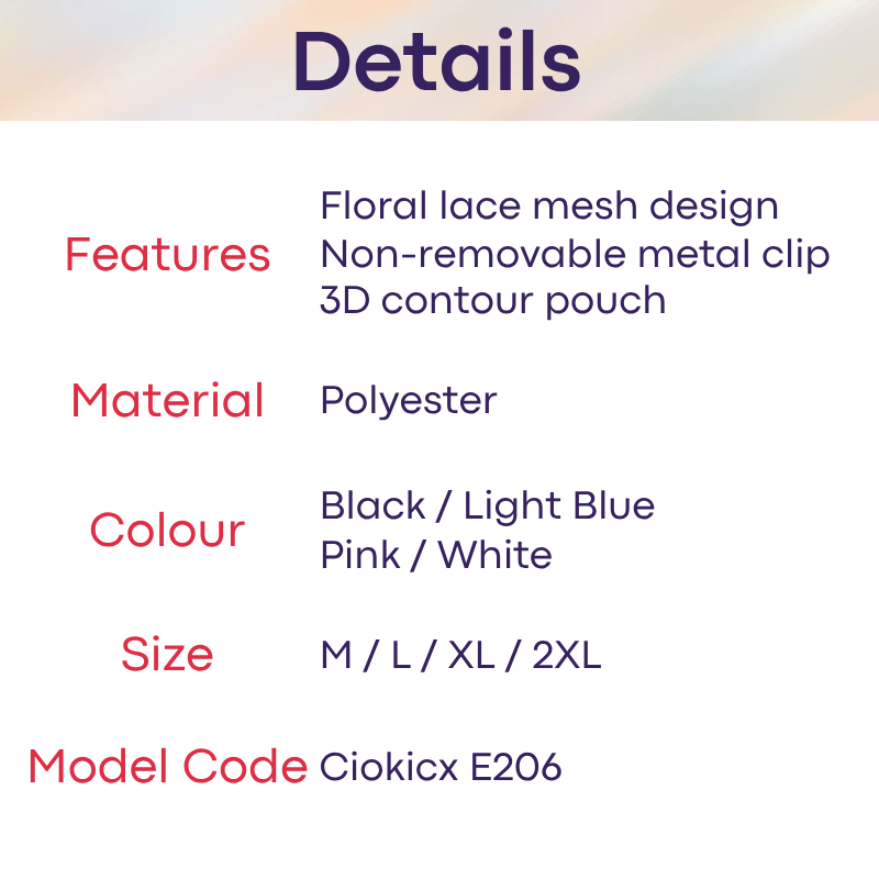 Men's Thong: Polyester Floral Lace Mesh See Through Thong Underwear (E206)