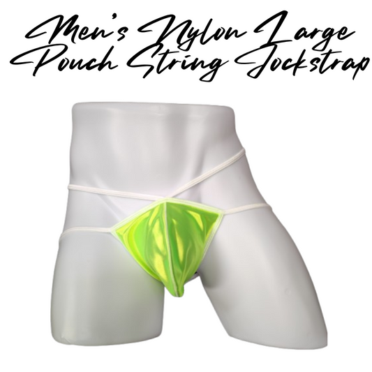 Men's Jockstrap : Nylon Large Pouch String Jockstrap (SJ H1823)