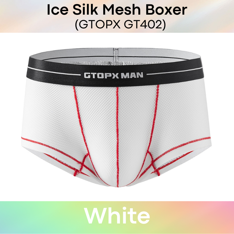 Men's Boxer : Nylon Ice Silk Mesh Boxer with Contour Lines (GTOPX GT402)