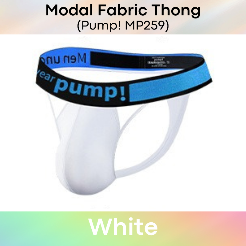 Men's Thong : Modal Fabric with 4cm Waistband Thong (Pump! MP259)