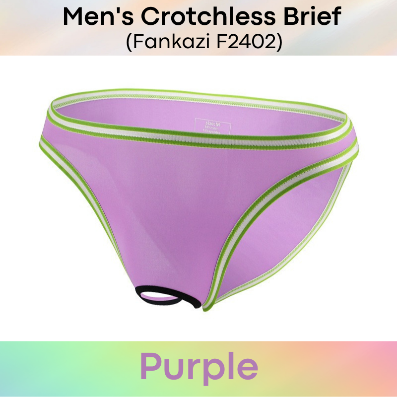 Men's Brief : Crotchless Full Back Underwear (Fankazi F2402)