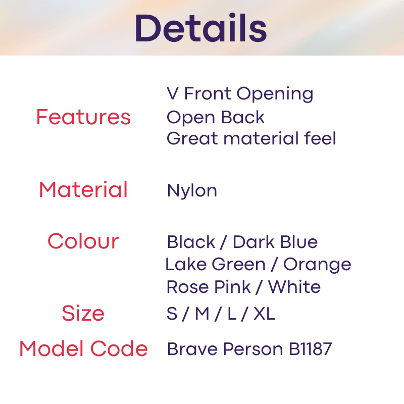 Men's Brief : Front V Opening/Open Back Underwear (Brave Person BP1187)