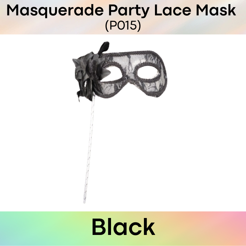 Costume : Masquerade Party Mask with Handheld Stick (P015)