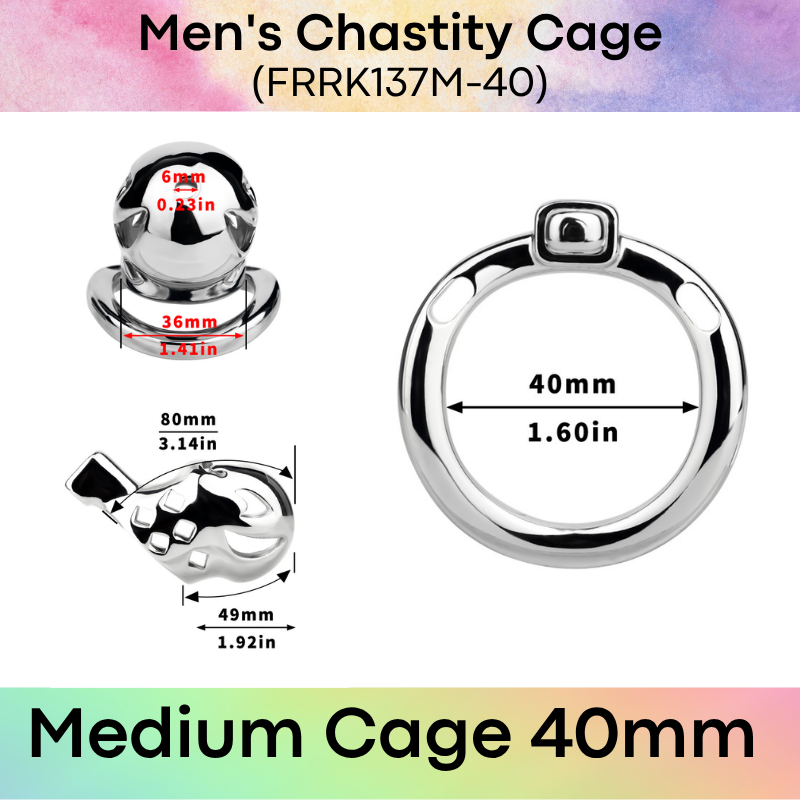 Adult Toy: Men's Aluminum Alloy Clown Chastity Cage (FRRK137)