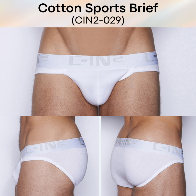 Men's Brief: Cotton Sports Brief Underwear (CIN2-029)