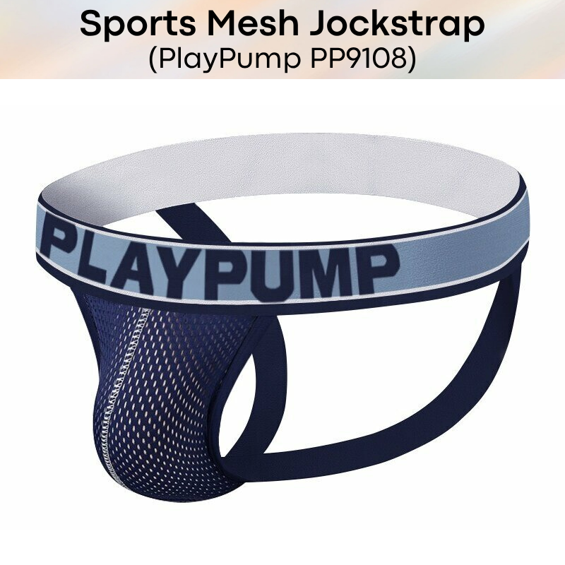 Men's Jockstrap: Nylon Mesh Sports Jockstrap (PP9108)