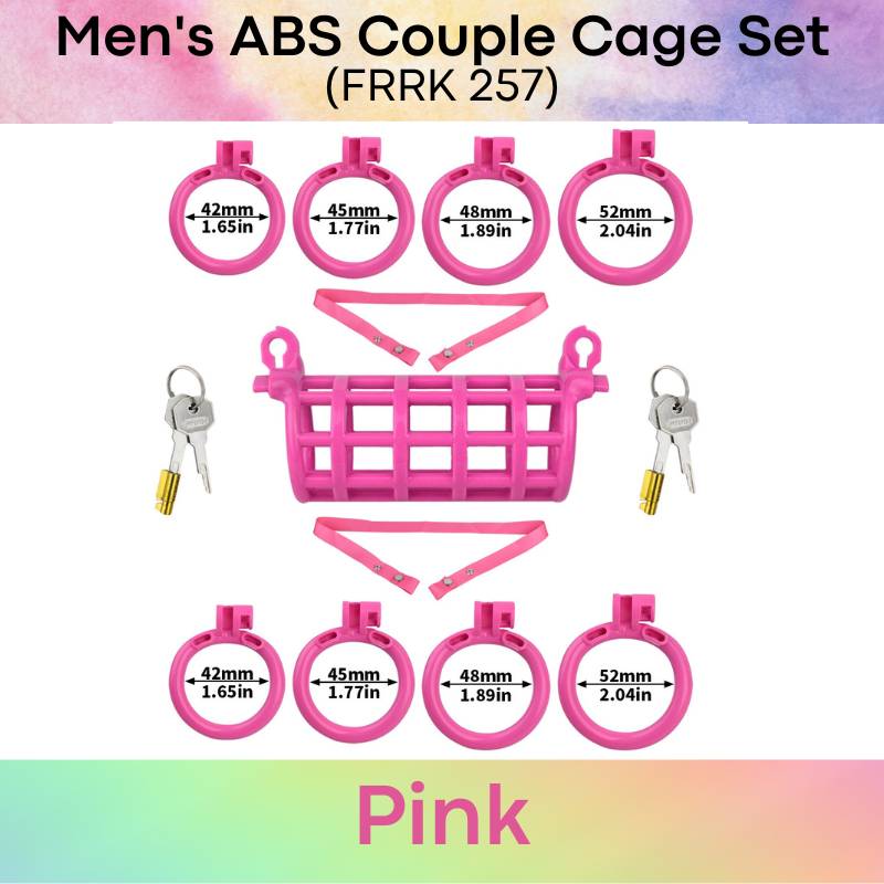 Adult Toy : ABS Plastic Couple Chastity Cage (FRRK257)