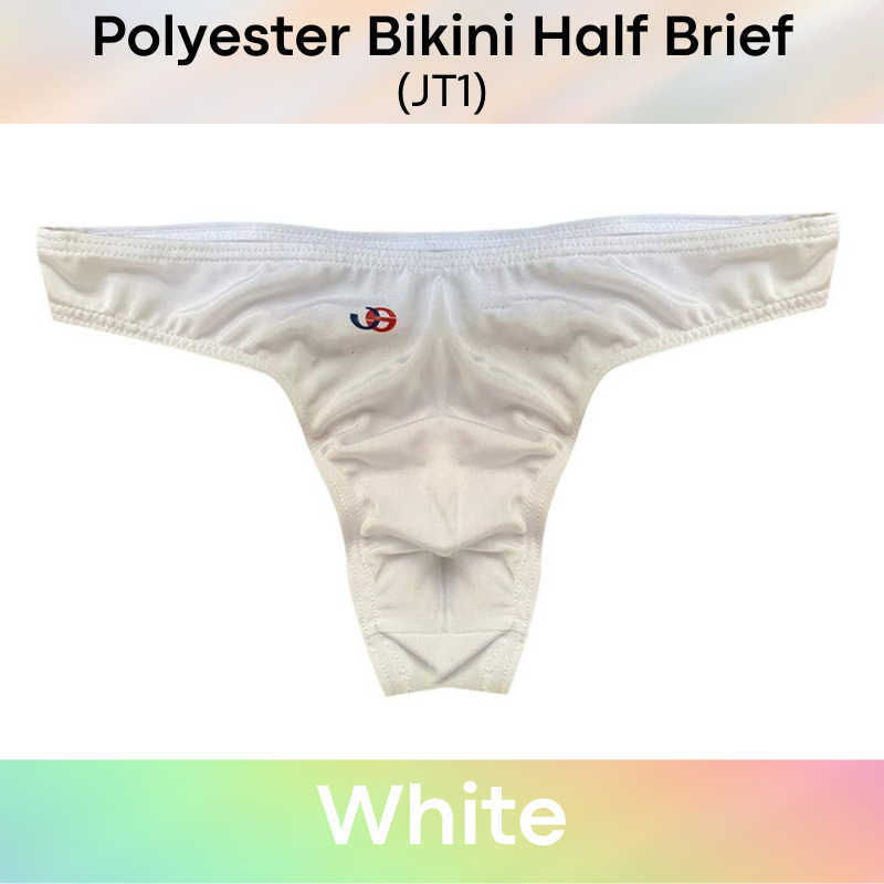 Men's Brief: Polyester Half Brief Bikini Underwear (JT1)