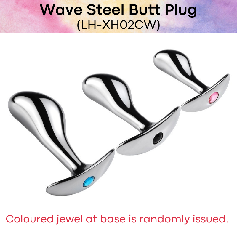 Adult Toy : Wave Stainless Steel Butt Plug (LH-XH02W)