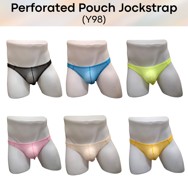 Men's Thong: Polyester Mesh Low Waist Thong (Y98)