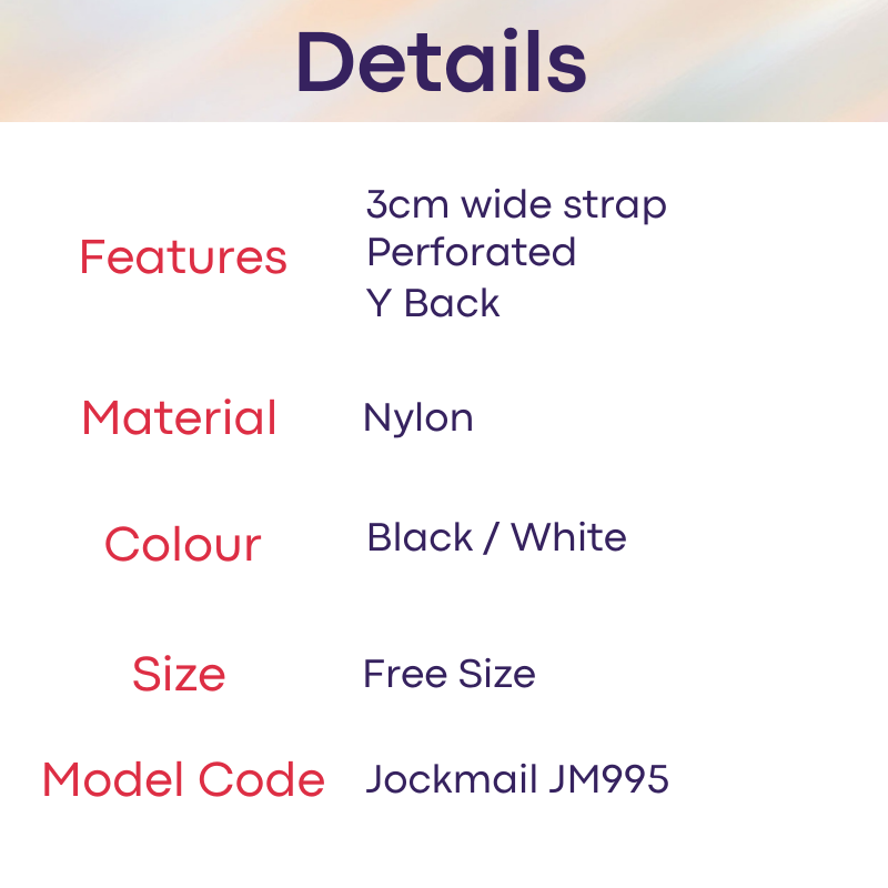 Men's Strap: Nylon Perforated Harness Strap with Y-Back (JM995)