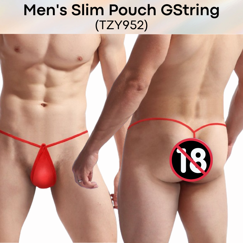 Men's GString : Ice Silk Slim Pouch GString Underwear (TZY952)