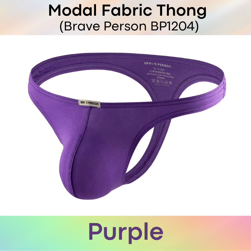 Men's Thong: Modal Fabric Low Waist Thong Underwear (BP1204)