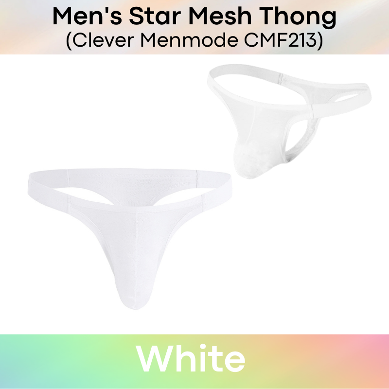 Men's Thong : Star Mesh Thong Underwear (Clever Menmode CMF213)