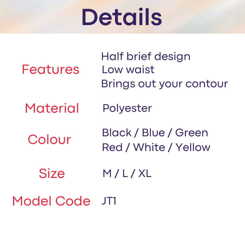 Men's Brief: Polyester Half Brief Bikini Underwear (JT1)